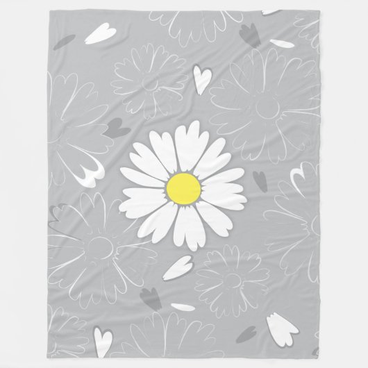 Eilins Daisy-Blume Fleecedecke (Vorderseite)