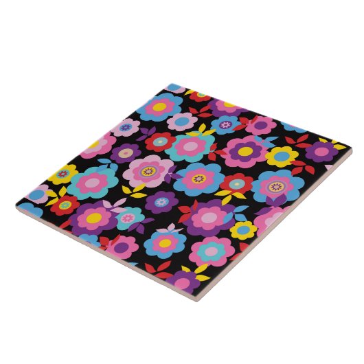 Eilins Frühlingsblumen Fliese (Seite)