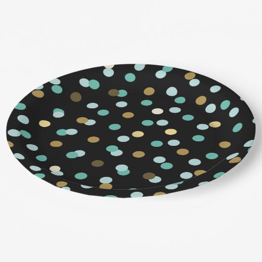 Eilins trendy Muster Pappteller (Schrägansicht)