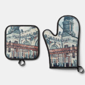 Eills Island Ofenhandschuh & Topflappen-Set (Vorderseite)