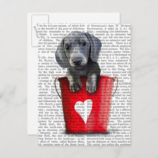 Eimer der Liebe Dackel Welpe Postkarte (Vorne/Hinten)