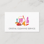 Eimer für niedliche Reinigungsdienste Visitenkarte (Vorderseite)