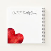 Eimer gefüllt mit Liebe Spiral Notebook Notizblock (Rückseite)