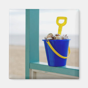 Eimer gefüllt mit Seashells Magnet