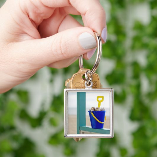 Eimer gefüllt mit Seashells Schlüsselanhänger (Hand)