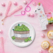 Eimer grüner Äpfel Pappteller (Party)