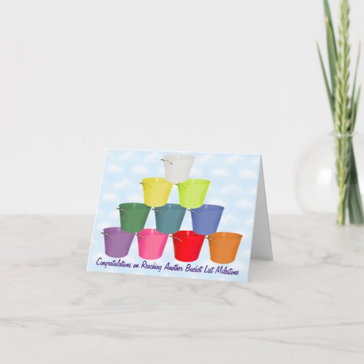 Eimer-Listen-Meilenstein Karte (Vorderseite)