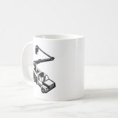Eimer-LKW-KirschPflücker Retro Kaffeetasse (Vorderseite Links)