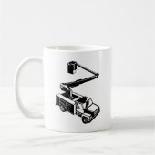 Eimer-LKW-KirschPflücker Retro Kaffeetasse (Links)