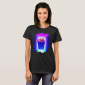 Eimer mit frittiertem Hühnchen Lustiger Hühnchenfl T-Shirt (Vorne ganz)