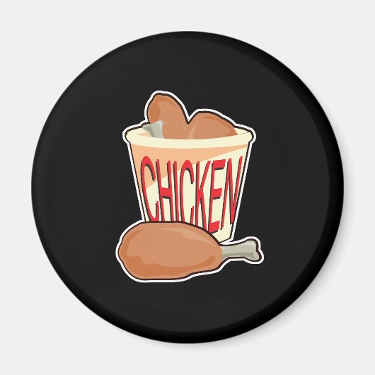 Eimer mit gebratenem Huhn Magnet (Vorne)