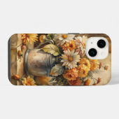 Eimer mit Herbstblumen iPhone Hülle (Rückseite (Horizontal))