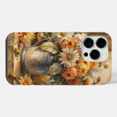 Eimer mit Herbstblumen iPhone Hülle (Rückseite (Horizontal))