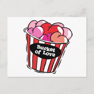 Eimer mit Liebe Postkarte