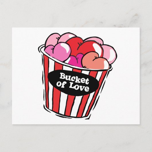 Eimer mit Liebe Postkarte (Vorderseite)