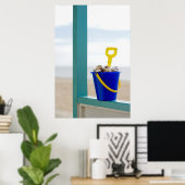 Eimer mit Muscheln gefüllt Poster (Heimbüro)