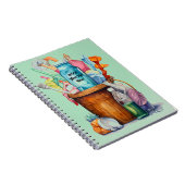 Eimer mit Reinigungsmitteln Notizblock (Rechte Seite)