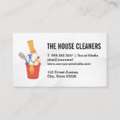 Eimer mit Reinigungsprodukten Visitenkarte (Vorderseite)
