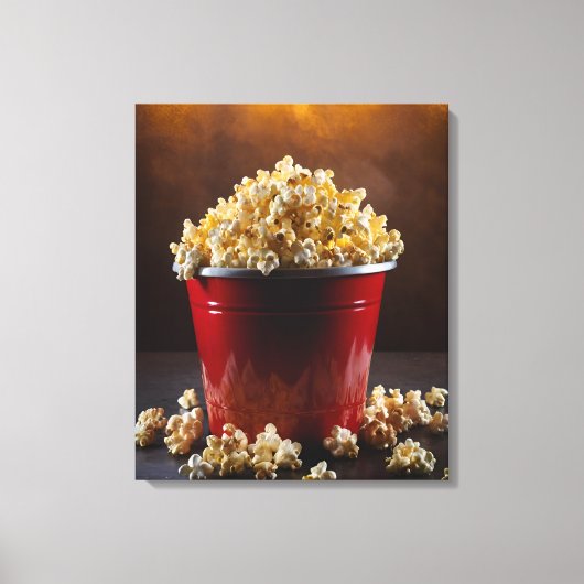 Eimer Popcorn Leinwanddruck (Vorderseite)