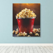 Eimer Popcorn Leinwanddruck (Insitu (Holzboden))