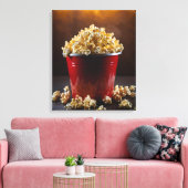 Eimer Popcorn Leinwanddruck (Insitu (Wohnzimmer))