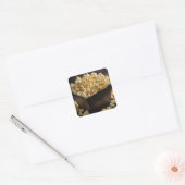 Eimer Popcorn Quadratischer Aufkleber (Umschlag)