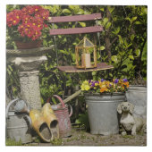 Eimer, Schuhe und Blume, Zaanse Schans, Fliese (Vorderseite)