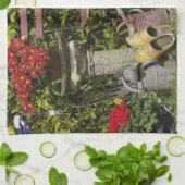 Eimer, Schuhe und Blume, Zaanse Schans, Geschirrtuch (Gefaltet)