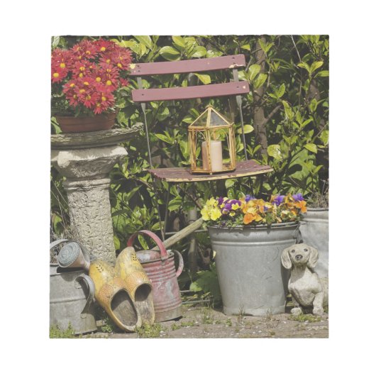 Eimer, Schuhe und Blume, Zaanse Schans, Notizblock (Vorderseite)