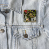 Eimer, Schuhe und Blumen, Zaanse Schans, Button (Beispiel)