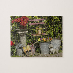 Eimer, Schuhe und Blumen, Zaanse Schans, Puzzle