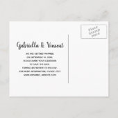 Eimer- und Daisies-Ranch-Hochzeit speichern Sie da Ankündigungspostkarte (Rückseite)