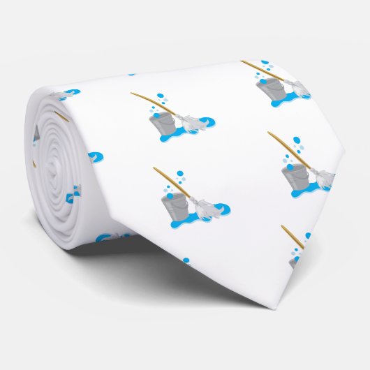 Eimer und Mopp Krawatte (Gerollt)