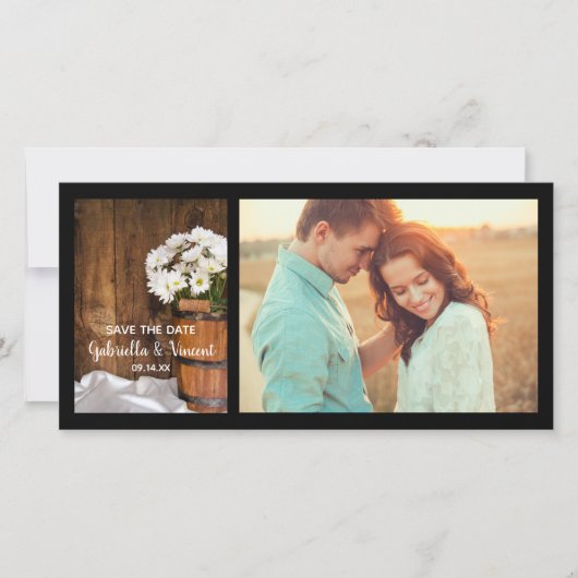 Eimer und Stallhochzeit speichern das Datum Save The Date (Vorderseite)