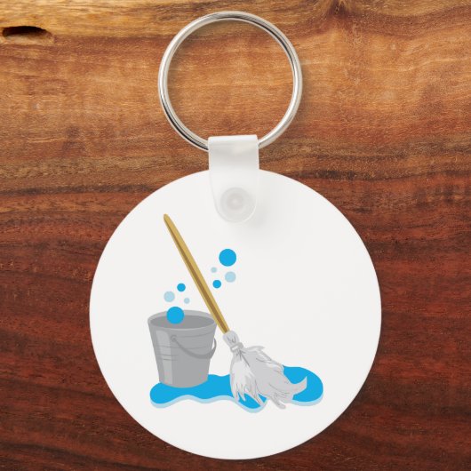 Eimer und Steckdose Schlüsselanhänger (Vorderseite)