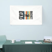 Eimer-Vater Retro-Baseball-Vater-Vektor-Design_1 Banner (Messeveranstaltung)