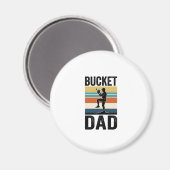 Eimer-Vater Retro-Baseball-Vater-Vektor-Design_1 Magnet (Vorderseite/Rückseite)