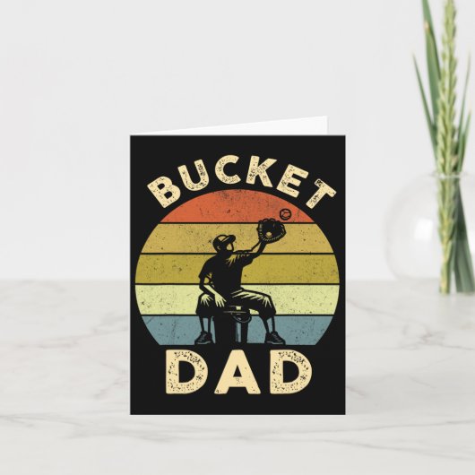 Eimer Vater Softball Vater Baseball Funny Coach Va Karte (Vorderseite)
