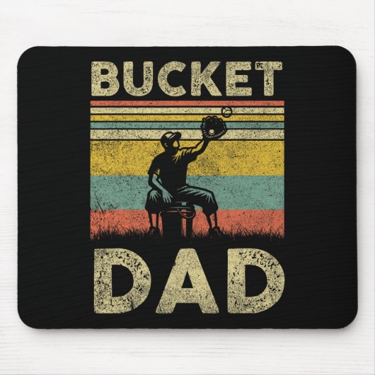 Eimer Vater Softball Vater Baseball Funny Coach Va Mousepad (Vorne)