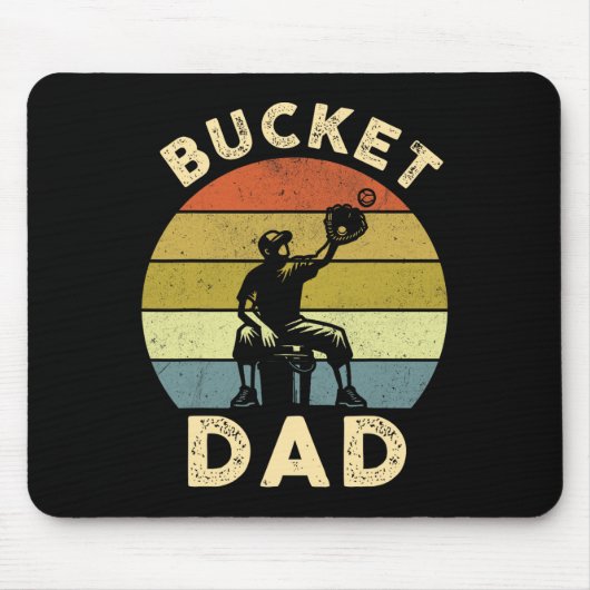 Eimer Vater Softball Vater Baseball Funny Coach Va Mousepad (Vorne)