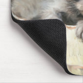 Eimer voll von Joy Sweet Gray Kitten Mousepad (Ecke)