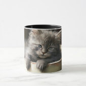 Eimer voll von Joy Sweet Gray Kitten Tasse (Zentrum)