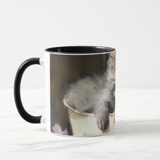 Eimer voll von Joy Sweet Gray Kitten Tasse (Links)