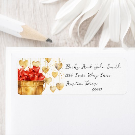 Eimer voller Roter Herzen und Goldener Liebe (Insitu)