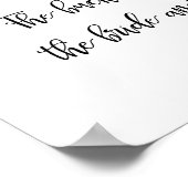 Eimerliste für Braut und Bräutigam Poster (Ecke)