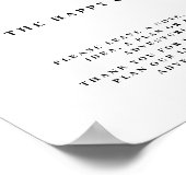 Eimerliste Hochzeitsplatz Poster (Ecke)