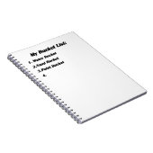 Eimerliste Notizblock (Rechte Seite)