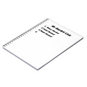 Eimerliste Notizblock (Linke Seite)