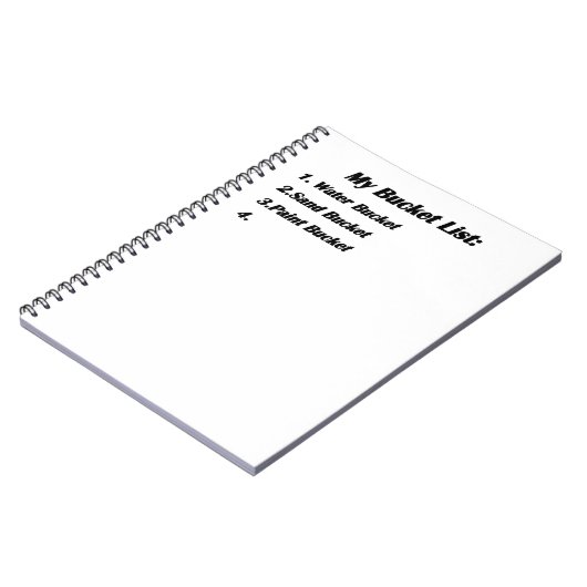 Eimerliste Notizblock (Linke Seite)