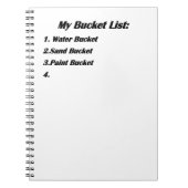 Eimerliste Notizblock (Vorderseite)